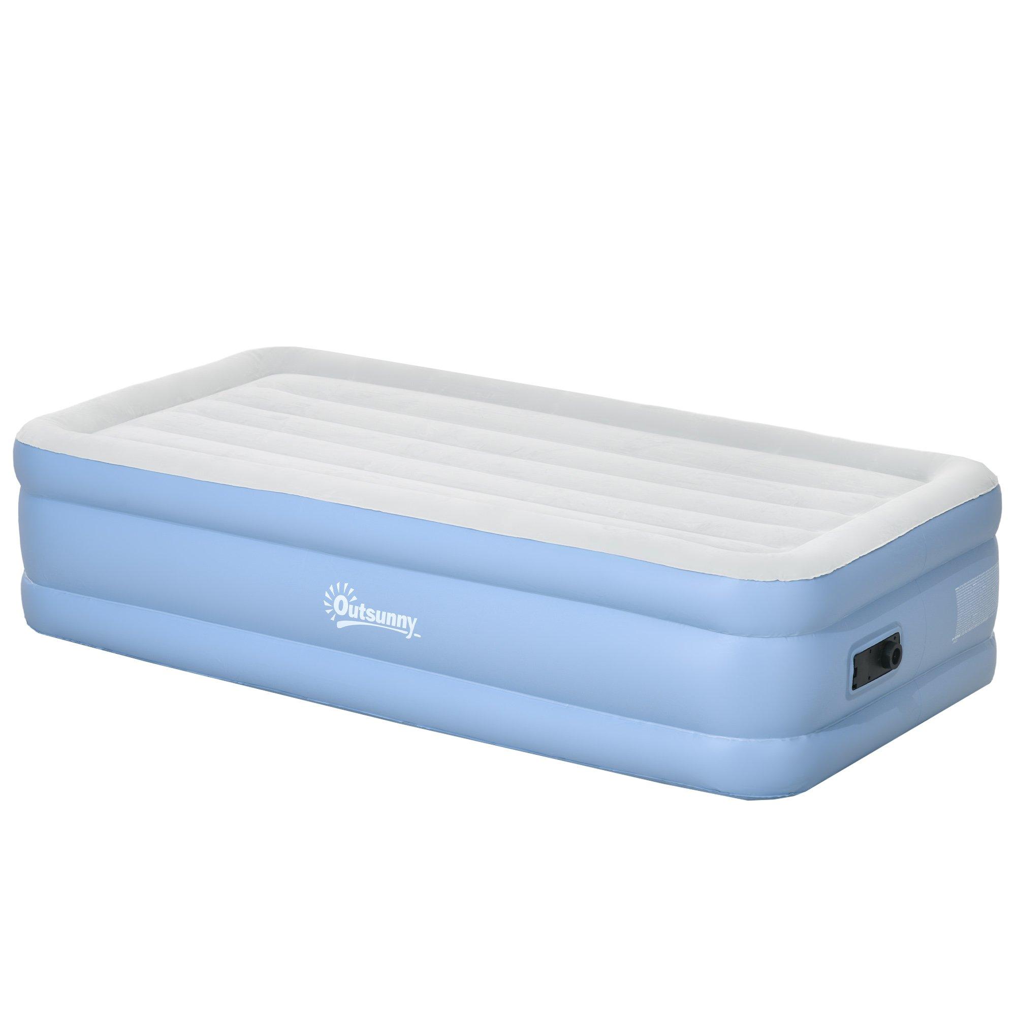 Single Air Bed with Built-in Pump, Inflatable Mattress, 191 x 99 x 46cm